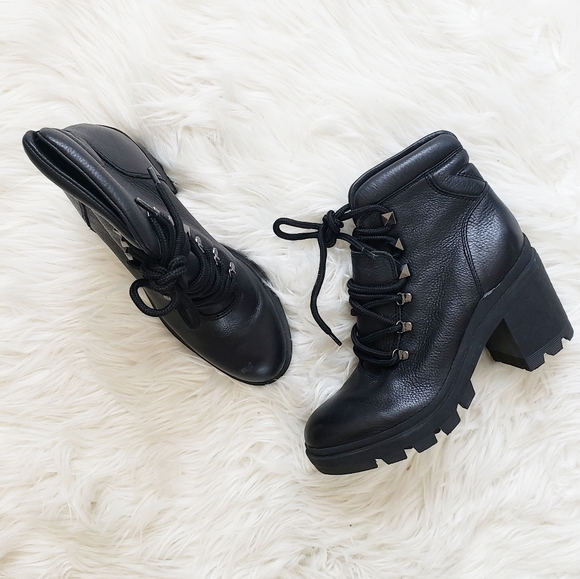 Marc Fisher Kini Platform Combat Black Boot - Picture 5 of 13